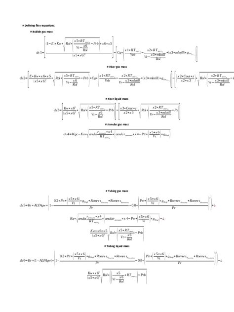 Defining Flow Equations | PDF | Gases | Physical Sciences