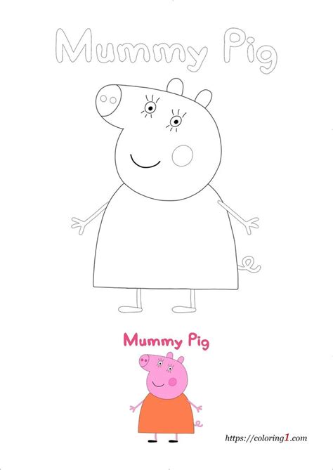 Peppa Pig Mummy Coloring Pages - 2 Free Coloring Sheets (2021) | Peppa ...