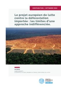 Le Projet Europ En De Lutte Contre La D Forestation Import E Les