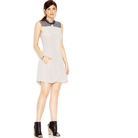 Rachel Rachel Roy Sleeveless Mixed Media Dress