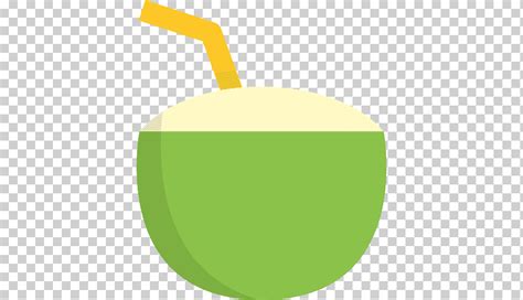 Iconos De Computadora De Agua De Coco Jugo De Coco Comida Hierba