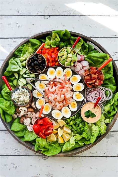 Shrimp Cobb Salad Board Recipe Reluctant Entertainer