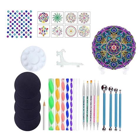 Pi Ces Mandala Dotting Outils Ensemble Mandala Pochoir Boule Stylus