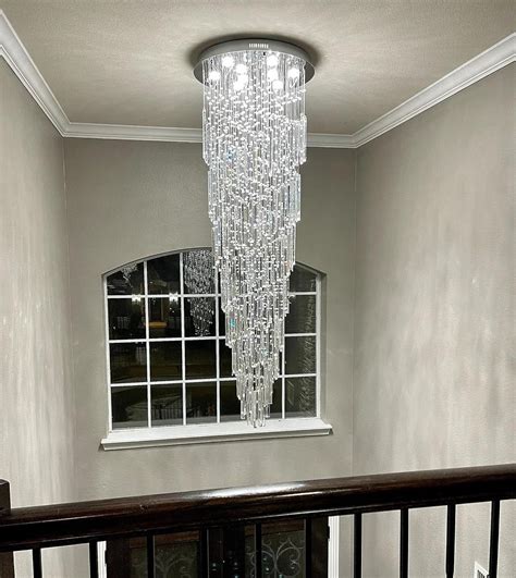 Modern Spiral Crystal Chandelier - Staircase Chandelier | Sofary Lighting