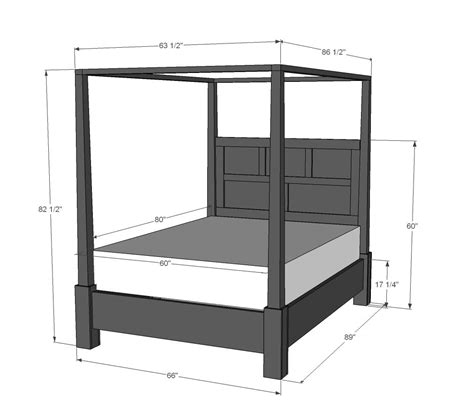 Dawsen Canopy Or Poster Bed Queen Canopy Bed Diy Bedroom Diy Diy