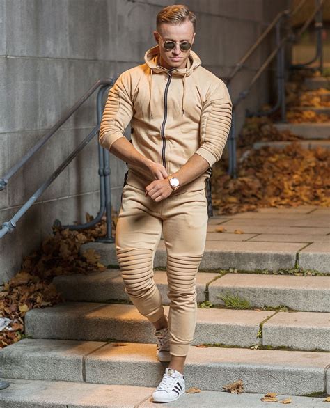 Beige Tracksuit 2 Pieces Jerone 1059 Tracksuits Jerone