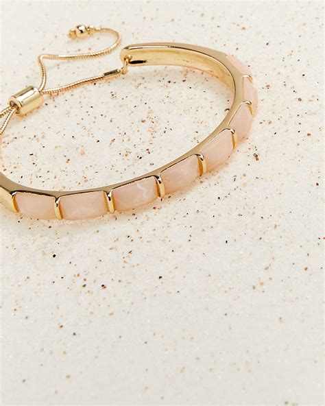 Pink Stone Cuff Bracelet Rwandco