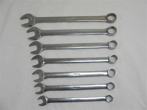 Snap On 7 Piece 12Pt SAE Flank Drive Standard Combination Wrench Set