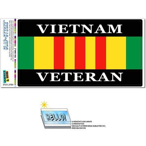 Vietnam Veteran Ribbon Automotive Car Window Locker Bumper Sticker