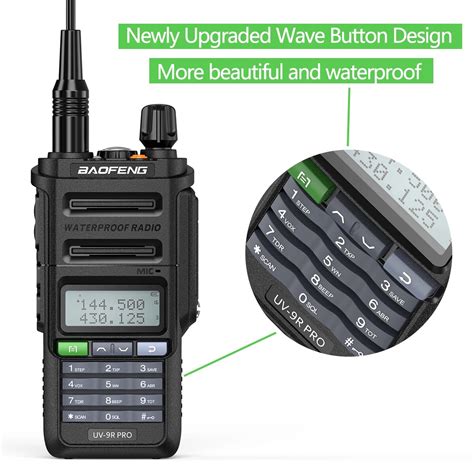 Baofeng Uv 9r Pro V2 Ip68 Waterproof Walkie Talkie High Power Dual Band Uhf Vhf Type C Charger