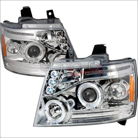 Chevrolet Avalanche Spec D Halo Led Projector Headlights Chrome