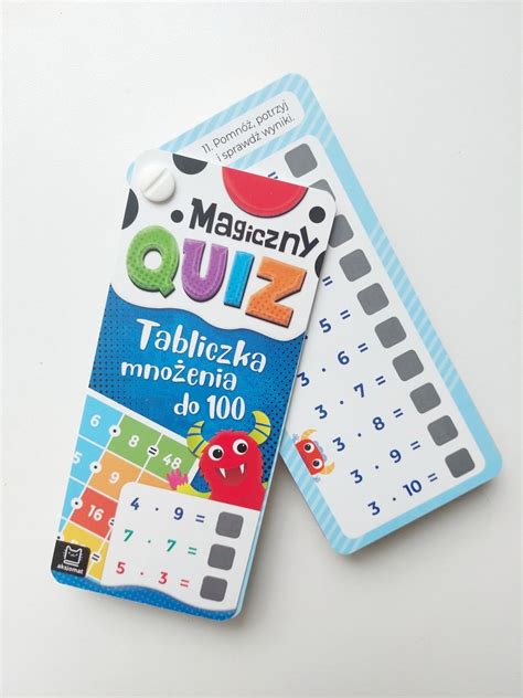 Magiczny quiz Tabliczka mnożenia do 100 nauka tabliczki mnożenia karty