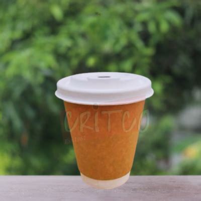 12oz DW Paper Cup-Kraft w/Compost Sip Lid