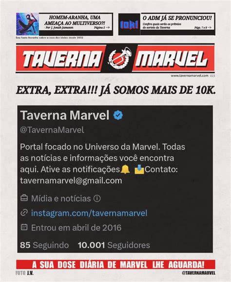 Taverna Marvel On Twitter CHEGAMOS A MARCA DE 10 MIL SEGUIDORES