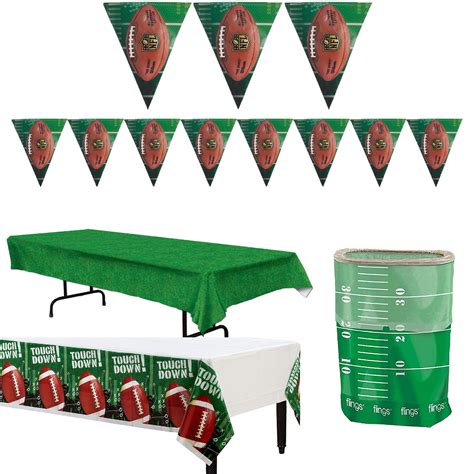 Football Football Tailgate Party Supply 4pc Decoration Pack, Green White Brown - Walmart.com