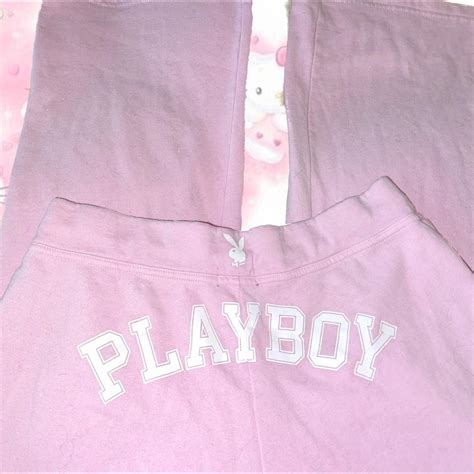 Rare Pink Playboy Sweatpant Size M In Perfect Depop