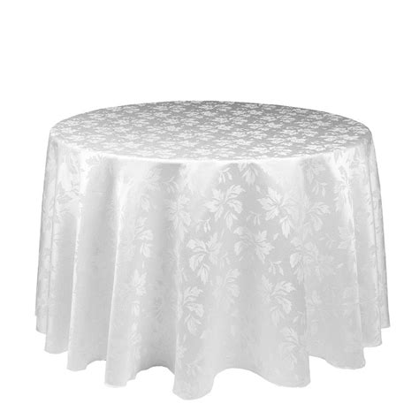 Tablecloth White Round Damask 8 10 Seater Hugo Party Hire