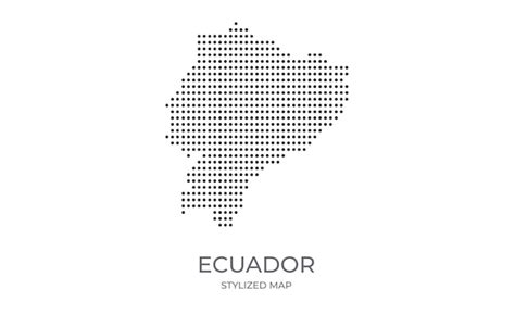 Premium Vector Dotted Map Of Ecuador In Stylized Minimalist Style