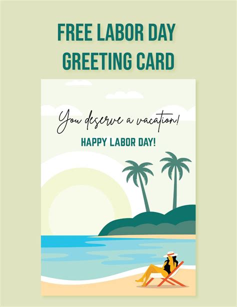 Labor Day Greeting Card In Eps Illustrator Word Psd Png Svg