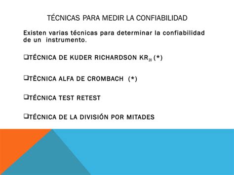 Capítulo 3 Confiabilidad Y Validez De Los Instrumentos Ppt