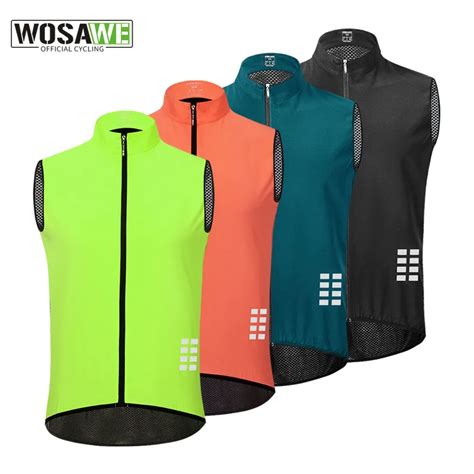 Wosawe Reflective Cycling Vest Rear Mesh Breathable Ciclismo Mtb Bike