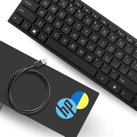 HP PRO Cicha biurowa klawiatura USB Układ PL US Cyrylica CZARNA