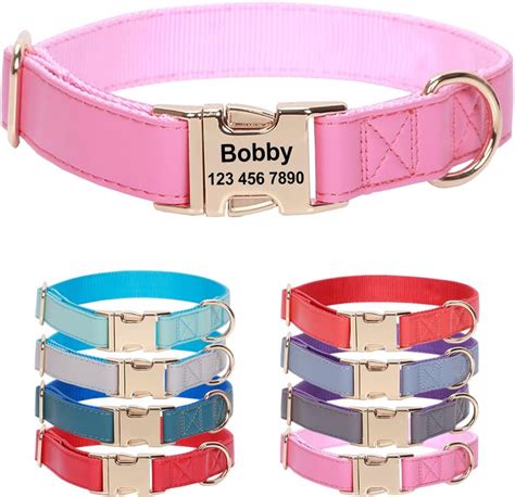 Amazon Zqdj Collares De Perro Personalizados De Nailon De