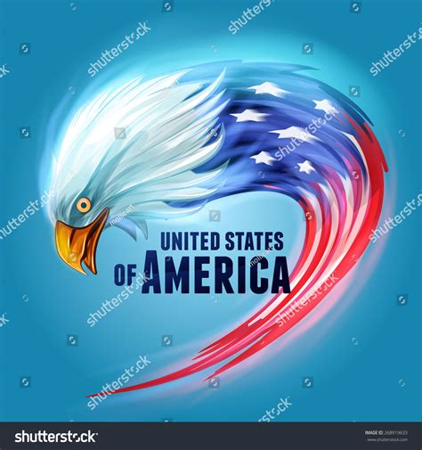 Usa Eagle Flag Stock Vector (Royalty Free) 268919633 | Shutterstock