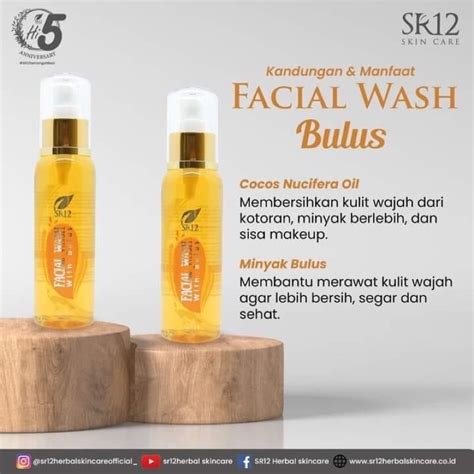 Jual FACIAL WASH BULUS SR12 UNTUK KULIT NORMAL DAN GATAL GATAL BPOM