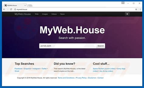 mywebhouse redirect simple removal instructions search engine fix