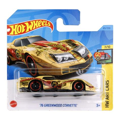 Машинка Hot Wheels 76 Greenwood Corvette серия Hw Art Cars купить по цене 402 ₽ в интернет