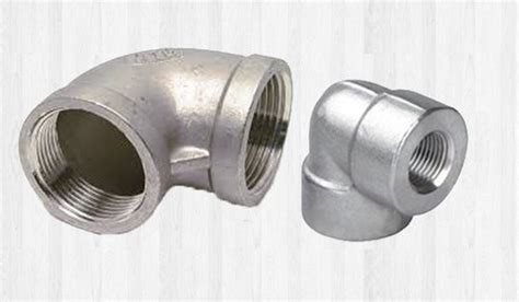 Nascent Silver Stainless Steel Socket Weld Elbow Fitting Astm A