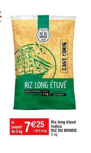 Promo Riz Long étuvé Indica Riz Du Monde chez Migros