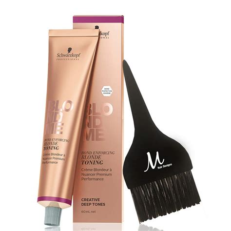 Buy BlondMe T Sand Bond Enforcing Blonde Toning Hair Color 60 Ml And M Hair Designs Tint Brush