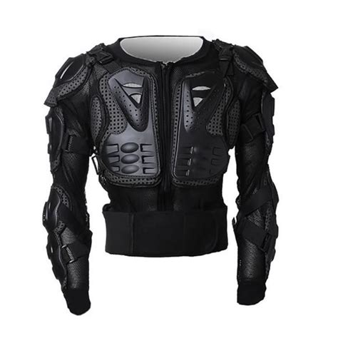 Veste De Moto Homme Manches Longues Armure Protectrice Noir