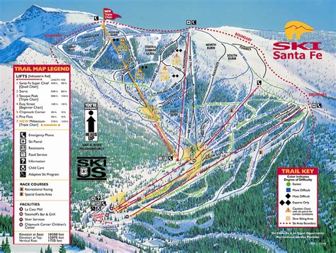 Ski Santa Fe Ski Trail Map - Santa Fe New Mexico • mappery