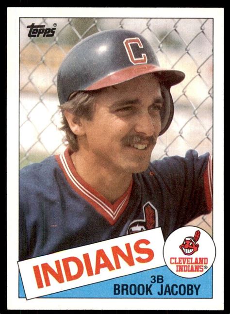 Topps Baseball Card Brook Jacoby Cleveland Indians Ebay