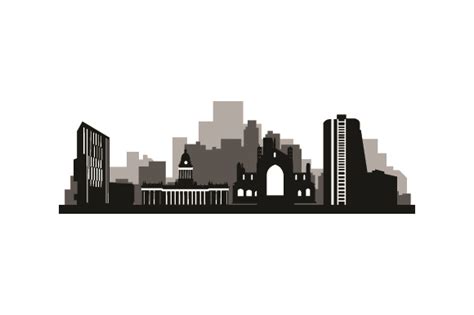 Skyline SIlhouette of Leeds SVG Cut file by Creative Fabrica Crafts ...