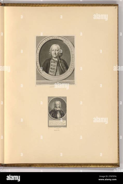Jacob Houbraken (Engraver) Portraits George Anson, Gustaaf Willem Baron