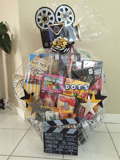 Movie Night Basket Gift Movie Night Basket For The School Carnival