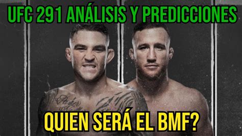 UFC 291 análisis y predicciones YouTube