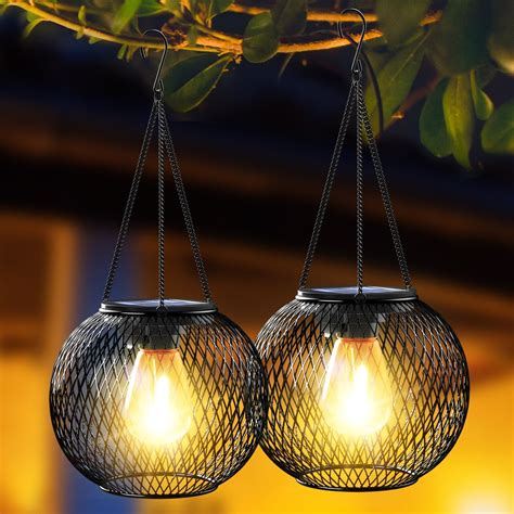 Solar Lanterns Outdoor Ortiny Upgraded Solar Lights Outdoor Waterproof