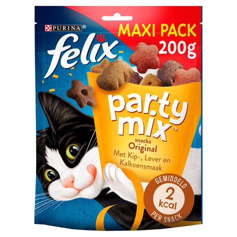 Felix Party Mix Original Kattensnacks Kip Per Stazak 200 G