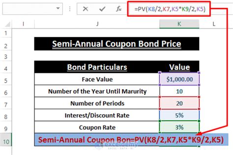 How To Calculate Bond Price In Excel 4 Simple Ways Exceldemy