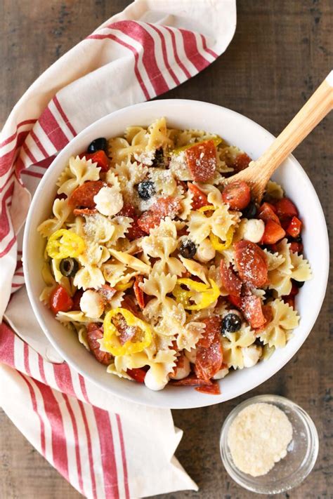 Pepperoni Pizza Pasta Salad Sizzling Eats