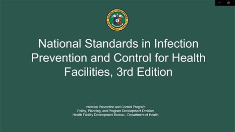 National Standards In Infection Prevention And Control In Health