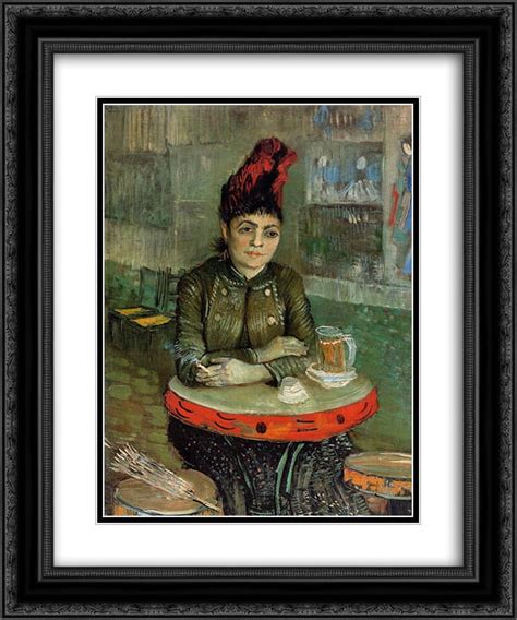 Vincent Van Gogh 2x Matted 20x24 Black Ornate Framed Art Print Woman