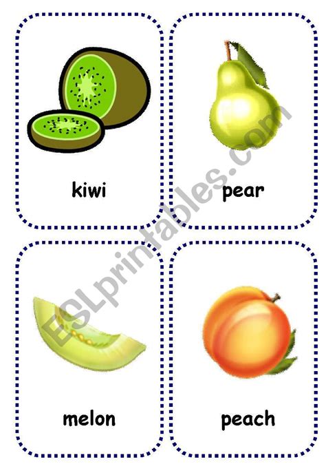 Fruit Flash Cards Printable