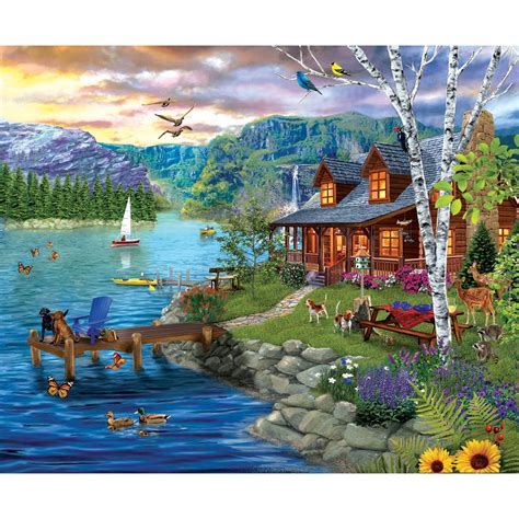 Peaceful Summer Large Piece Jigsaw Puzzle Spilsbury