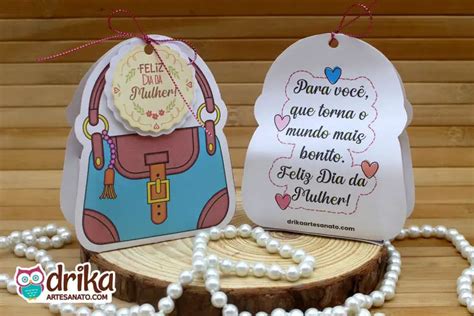 Lembrancinha De Dia Da Mulher Caixinha Bolsa Para Imprimir